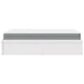 Lit avec matelas blanc 140x190 cm bois massif de pin