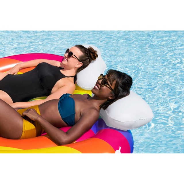 Bestway Île flottante gonflable Arc-en-ciel 175x163 cm Plage et Pisci
