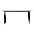 Table basse cadre en X 110x40x45 cm bois de pin massif et acier