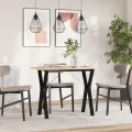 Table à manger cadre en Y 100x50x75,5 cm bois pin massif acier