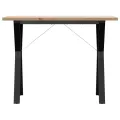 Table à manger cadre en Y 100x50x75,5 cm bois pin massif acier