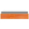 Lit avec matelas cire marron 120x200 cm bois massif de pin