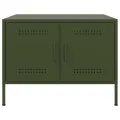 Table basse vert olive 68x50x50,5 cm acier