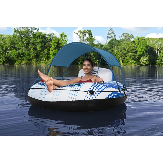 Bestway Opblaasbaar Wiel met Handvaten Rapid Rider met Parasol D137 cm
