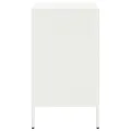 Table de chevet blanc 36x39x68 cm acier