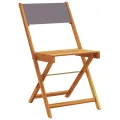 Chaises de bistrot lot de 2 anthracite bois acacia massif tissu