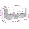 Canapés d'angle de jardin et coussins 2 pcs gris résine tressée