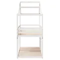 Lit superposé sans matelas blanc 90x190 cm bois de pin massif