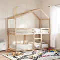 Lit superposé sans matelas 80x200 cm bois de pin massif