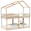 Lit superposé sans matelas 80x200 cm bois de pin massif
