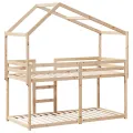 Lit superposé sans matelas 80x200 cm bois de pin massif