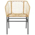 Chaises de jardin lot de 2 marron résine tressée