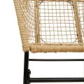 Chaises de jardin lot de 2 marron résine tressée