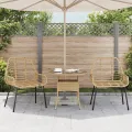 Chaises de jardin lot de 2 marron résine tressée