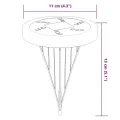 Lampes solaires de sol et piquets de sol extérieur 12 pcs