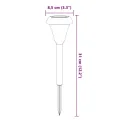 Lampes solaires d'allées et piquets de sol 12 pcs blanc