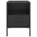 Tables de chevet 2 pcs noir 36x39x50,5 cm acier
