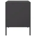 Tables de chevet 2 pcs noir 36x39x50,5 cm acier