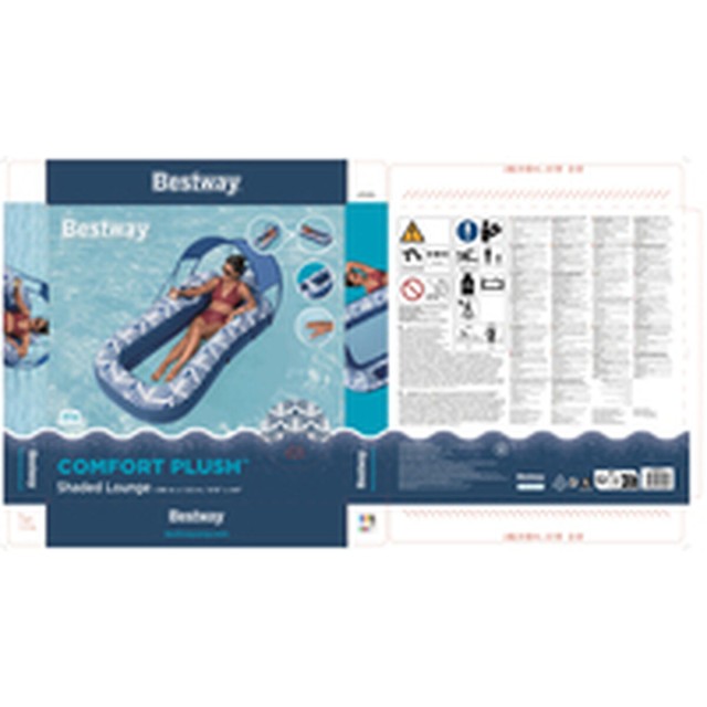 Bestway Materassino Gonfiabile con Parasole Comfort Plush 198x112 cm S