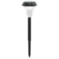Lampes solaires d'allées et piquets de sol 12 pcs blanc