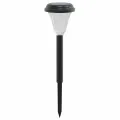 Lampes solaires d'allées et piquets de sol 12 pcs blanc
