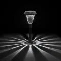 Lampes solaires d'allées et piquets de sol 12 pcs blanc