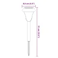 Lampes solaires d'allées et piquets de sol 12 pcs blanc