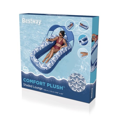 Bestway Luchtbed met Zonnescherm Comfort Plush 198x112 cm Strand en Zw