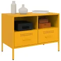 Meuble TV jaune moutarde 68x39x50,5 cm acier