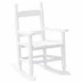 Chaise à bascule enfants blanc bois de peuplier massif