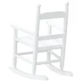 Chaise à bascule enfants blanc bois de peuplier massif