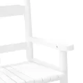 Chaise à bascule enfants blanc bois de peuplier massif