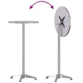 Table de bar d’extérieur réglable en hauteur aluminium
