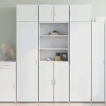 Buffet haut blanc 70x42,5x185 cm bois d'ingénierie
