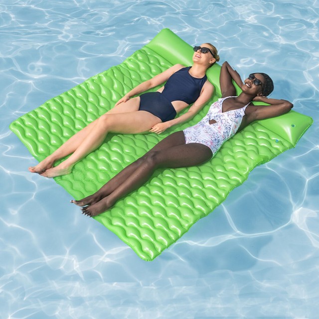 Bestway Colchoneta Hinchable Gigante Enrollable Verde 213x170 cm Playa