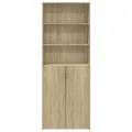Buffet haut chêne sonoma 70x42,5x185 cm bois d'ingénierie