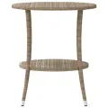 Chaises inclinables de jardin lot de 2 avec table beige rotin