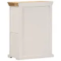 Buffet blanc et marron 55x30x73 cm bois de manguier solide brut