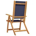 Chaises pliables de jardin lot de 2 bois d'acacia et textilène