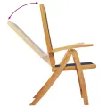 Chaises pliables de jardin lot de 2 bois d'acacia et textilène
