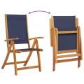 Chaises pliables de jardin lot de 2 bois d'acacia et textilène