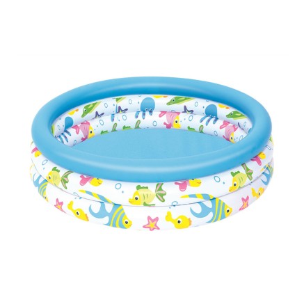 Bestway Piscina Gonfiabile per Bambini 3 Anelli Coral 102x25 cm +2 Ann