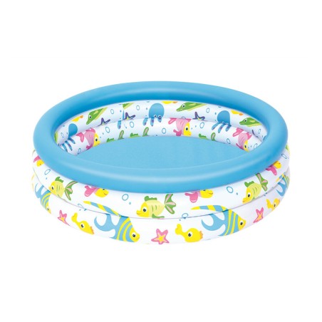 Bestway Piscina Gonfiabile per Bambini 3 Anelli Coral 102x25 cm +2 Ann