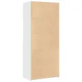 Buffet haut blanc 80x42,5x185 cm bois d'ingénierie