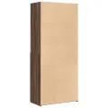 Buffet haut chêne marron 80x42,5x185 cm bois d'ingénierie