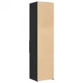 Buffet haut noir 45x42,5x185 cm bois d'ingénierie