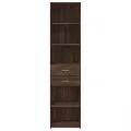 Buffet haut chêne marron 45x42,5x185 cm bois d'ingénierie