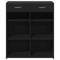 Buffet noir 80x42,5x93 cm bois d'ingénierie