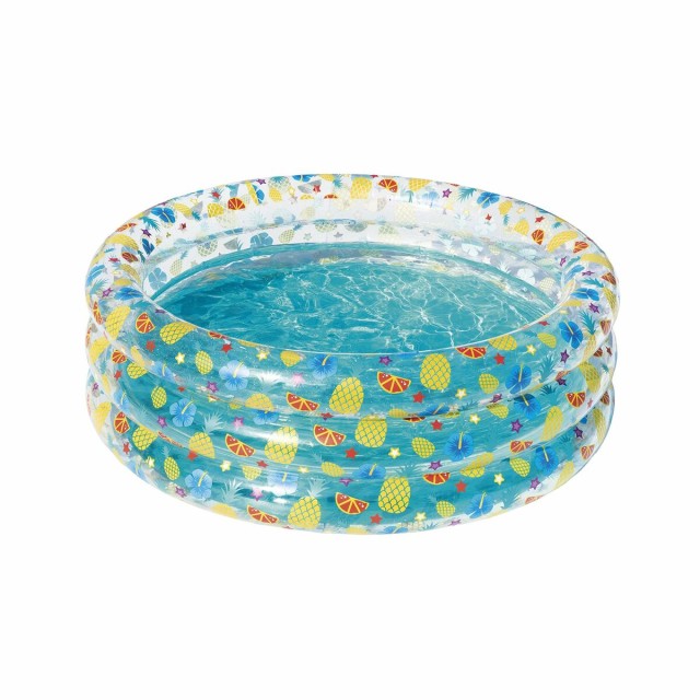 Bestway Aufblasbares Pool 3 Ringe Transparent Tropical 150x53 cm +6 Ja