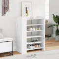 Armoire à chaussures blanc 74,5x37,5x100 cm bois d'ingénierie